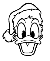 A coloring page of donald duck